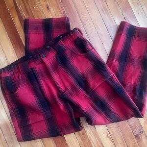 Orvis Saskatoon Wool Plaid Barn Pants